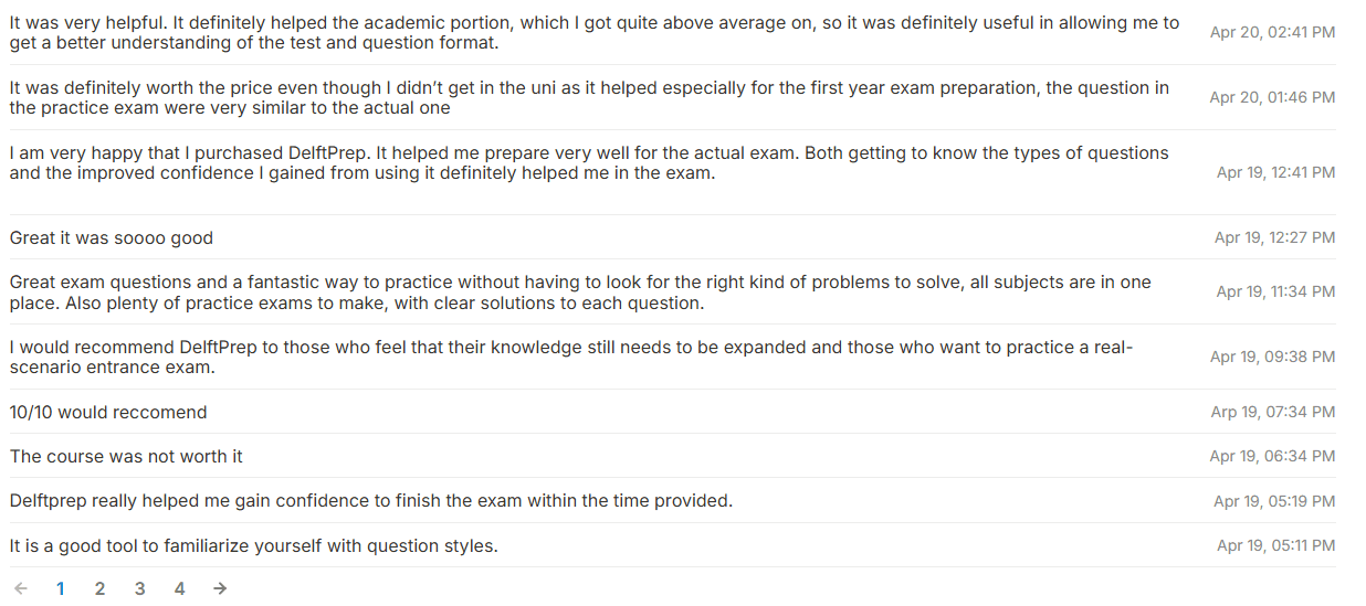 DelftPrep student reviews